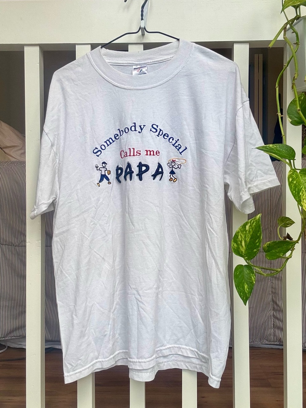 Jerzees White 'Somebody Special Calls Me PAPA' Graphic Tee